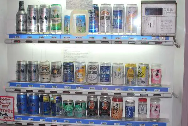 日本的啤酒自动售货机
