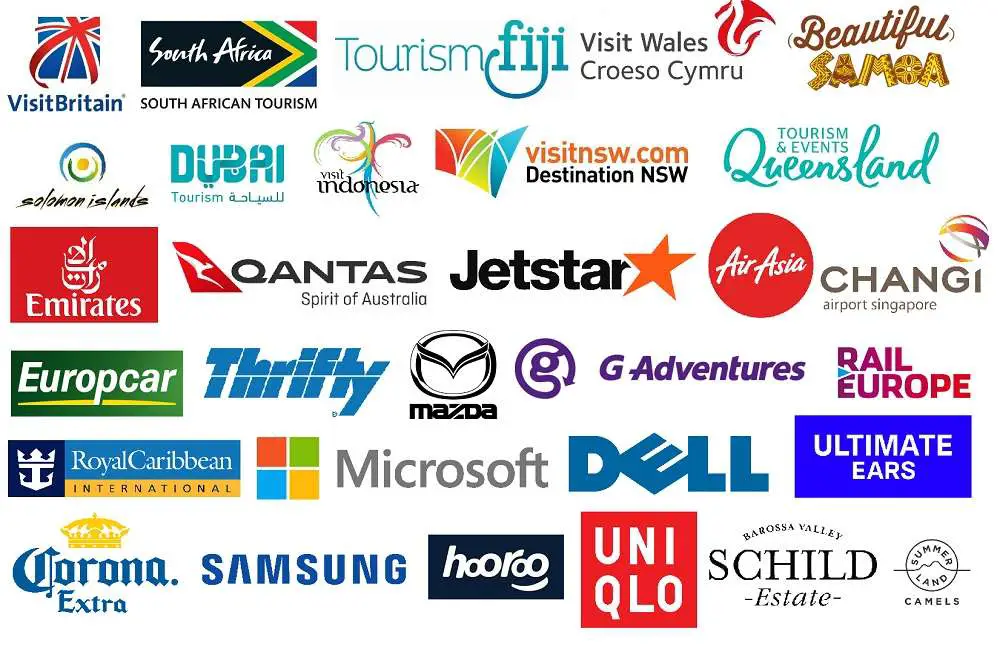 与旅游委员会，航空公司，运输提供商和其他人合作的旅行影响者。